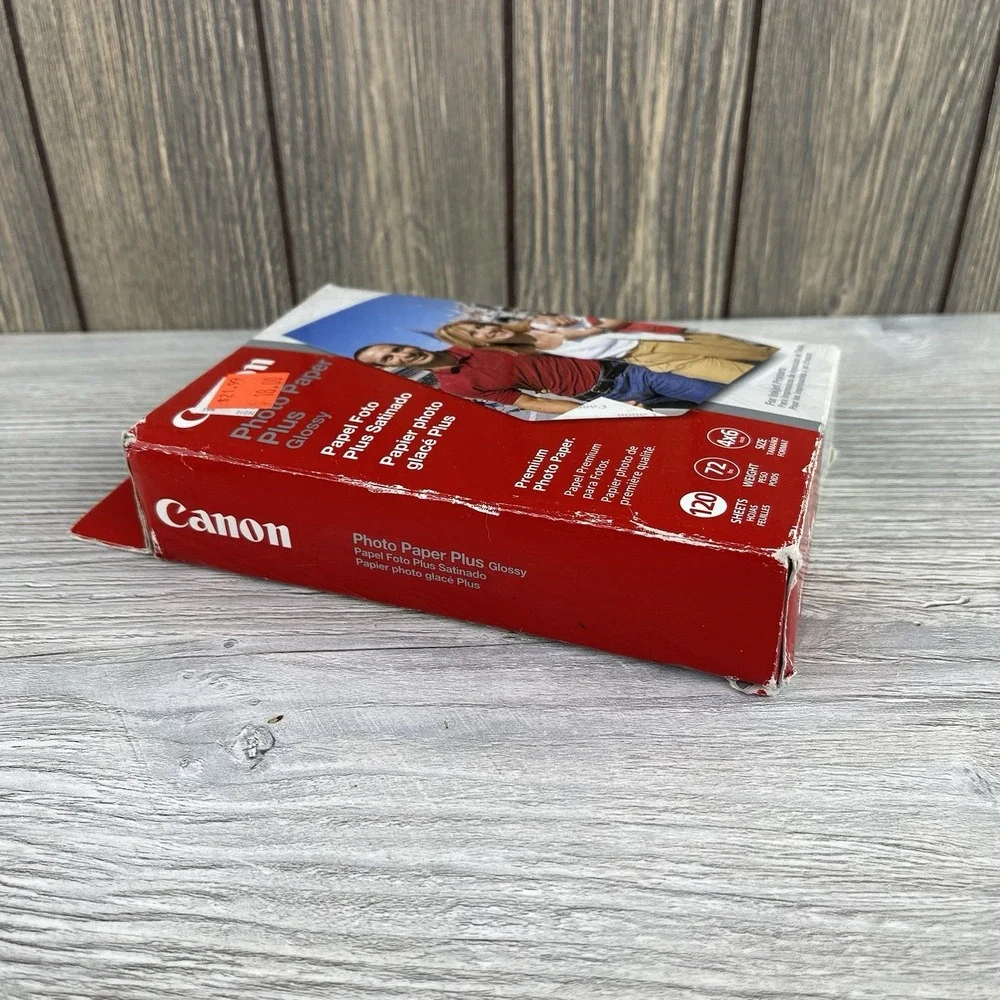 Canon 4x6 Photo Paper Plus Glossy 120 Sheets for inkjet